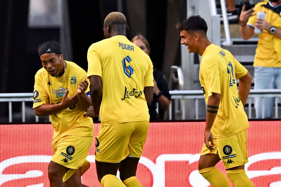 Pogba and Dybala played with Brazilian legend Ronaldinho