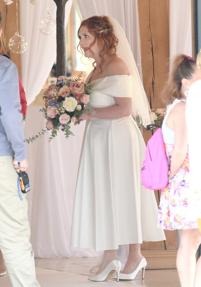 Jennie McAlpine looked as if she was getting hitched for real