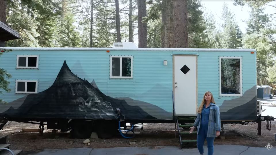 Hannah's trailer home is small but perfect for her