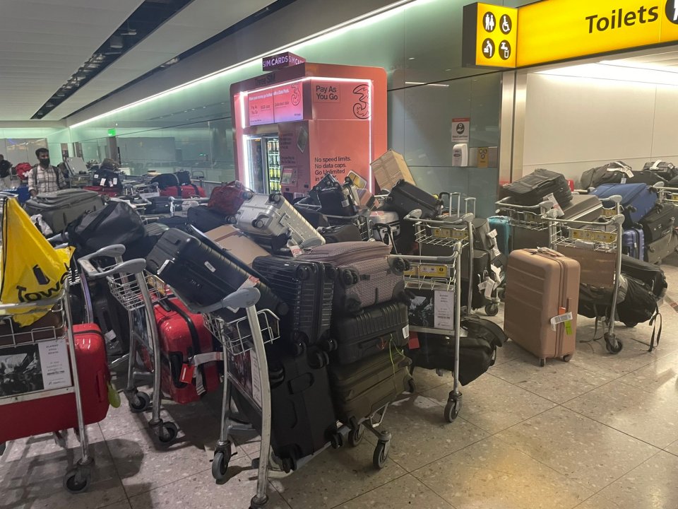 Hundreds of bags are still stuck at Heathrow today