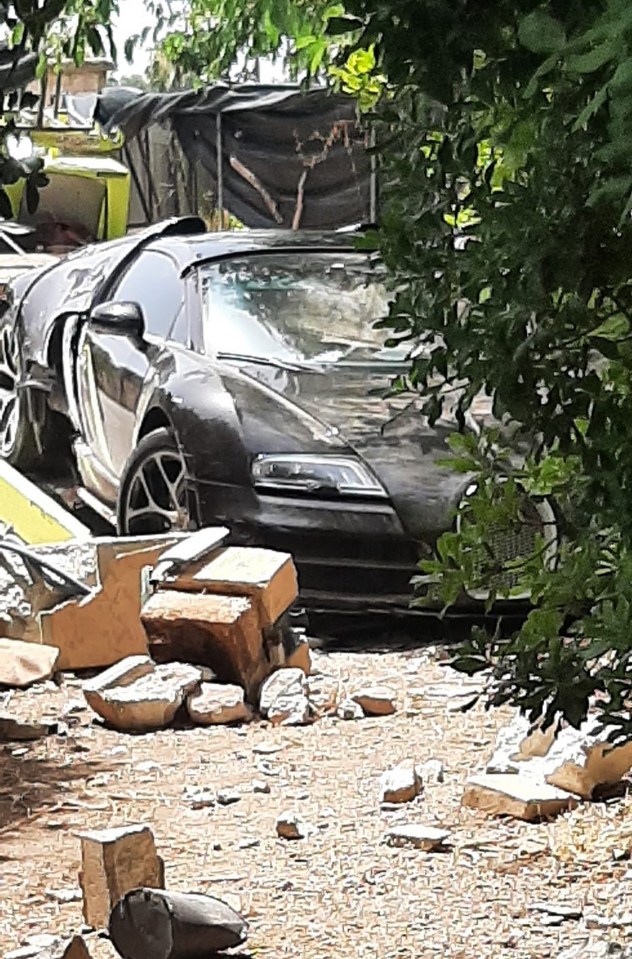 Cristiano Ronaldo's £1.7million Bugatti Veyron crashed into a wall in Majorca