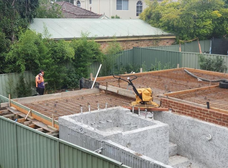 The dad from Sydney claims he woke up to heavy construction work next door