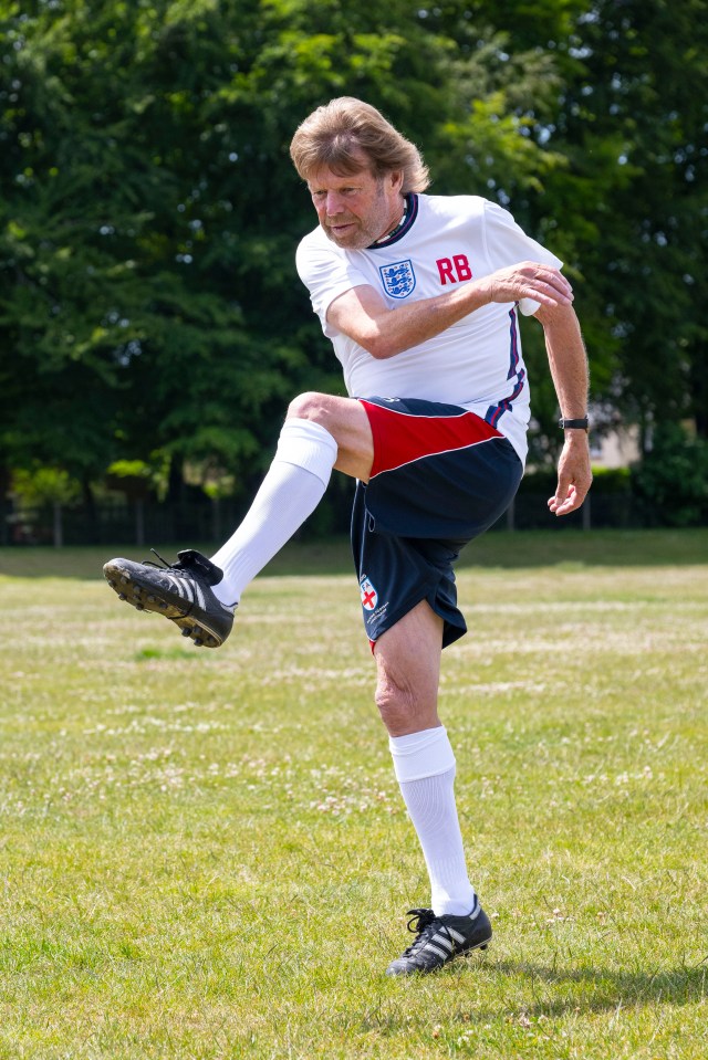 Footie fan Rex Buttle has finally fulfilled his dream of playing for England — at the age of 80