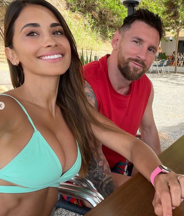 Messi appears to be enjoying his time away from the pitch