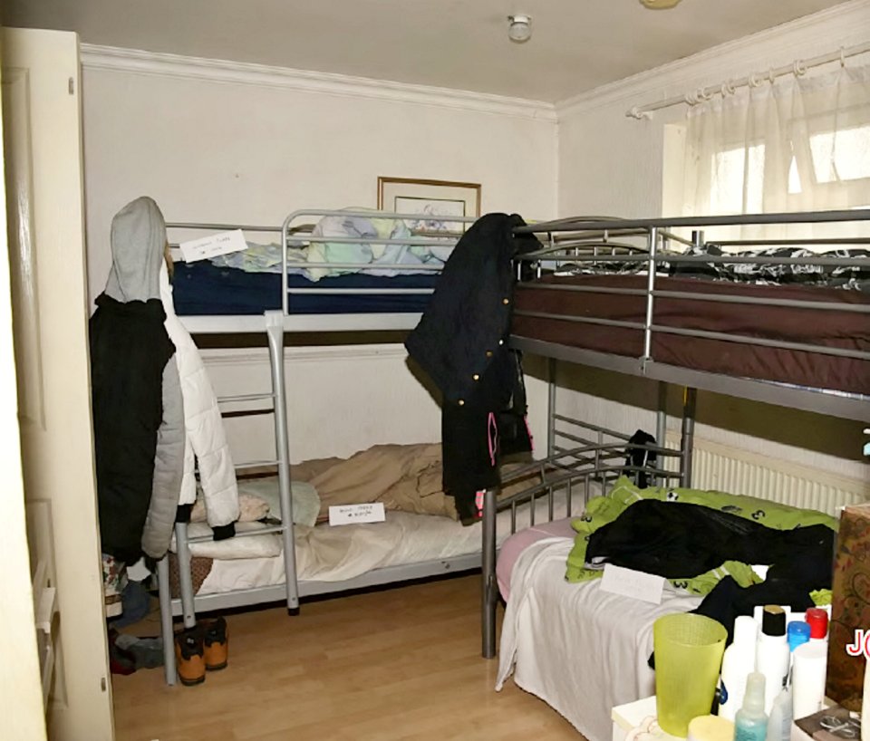 The victims were crammed in a three-bed house