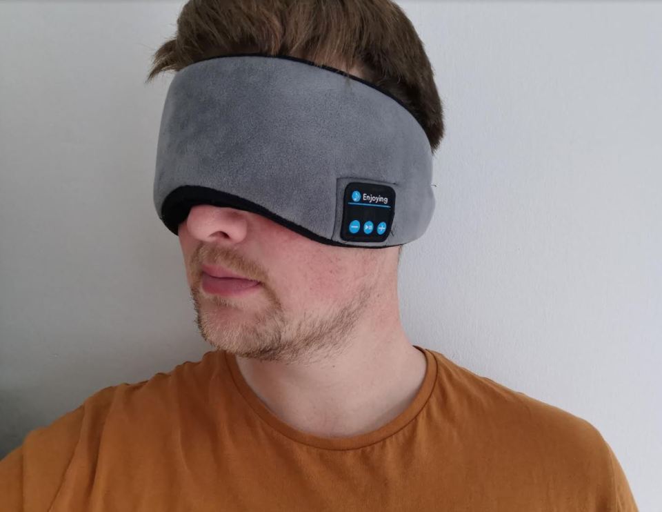 This bluetooth mask has headphones built into it