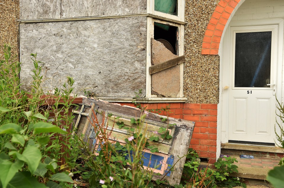 The squalid house has become overran with rats after being left to rot by its previous owners