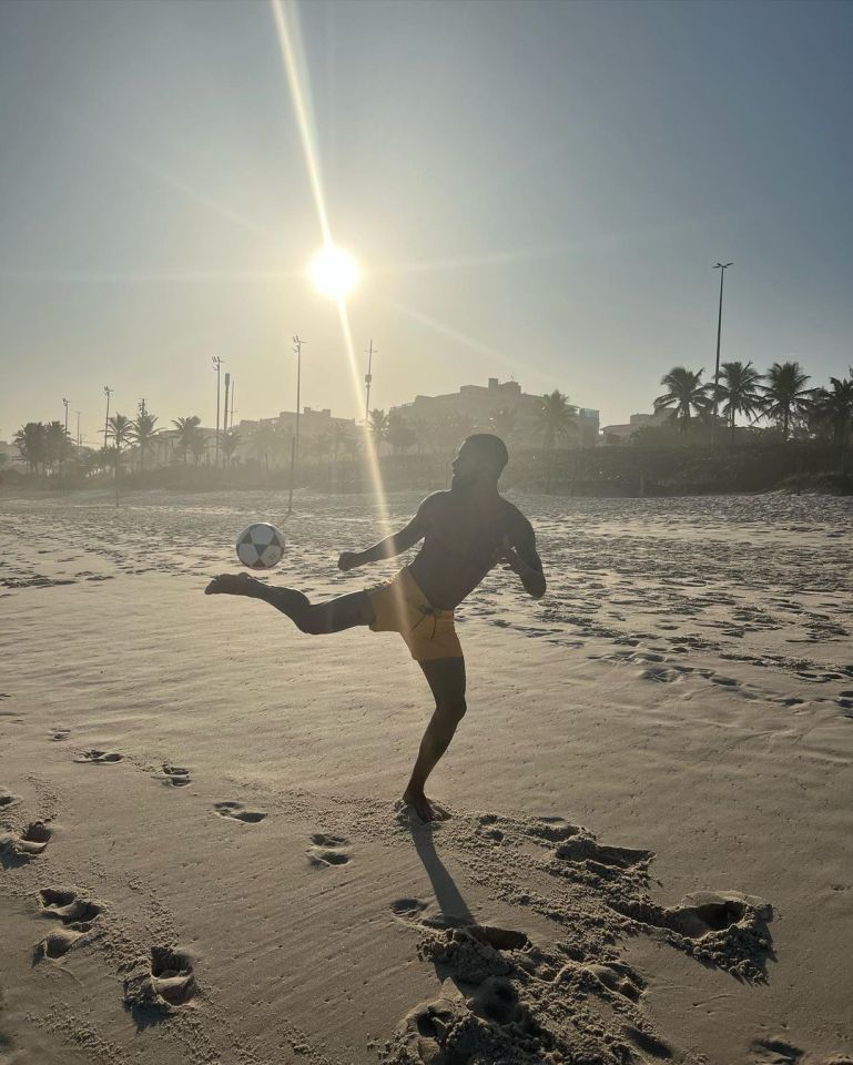 The Villa man wowed with his touch and balance on the sand