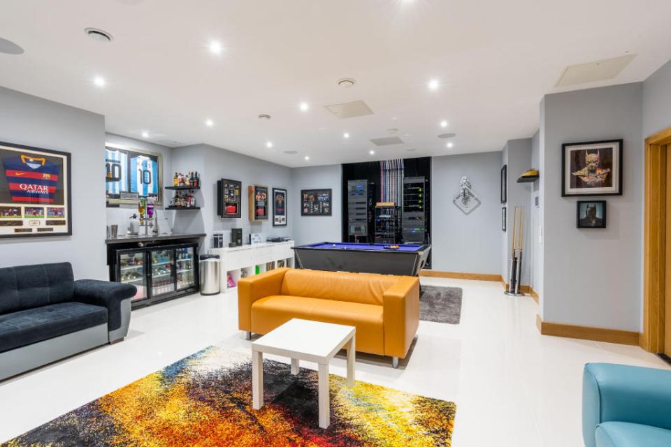 The £2.2m luxury home boasts an amazing underground man cave