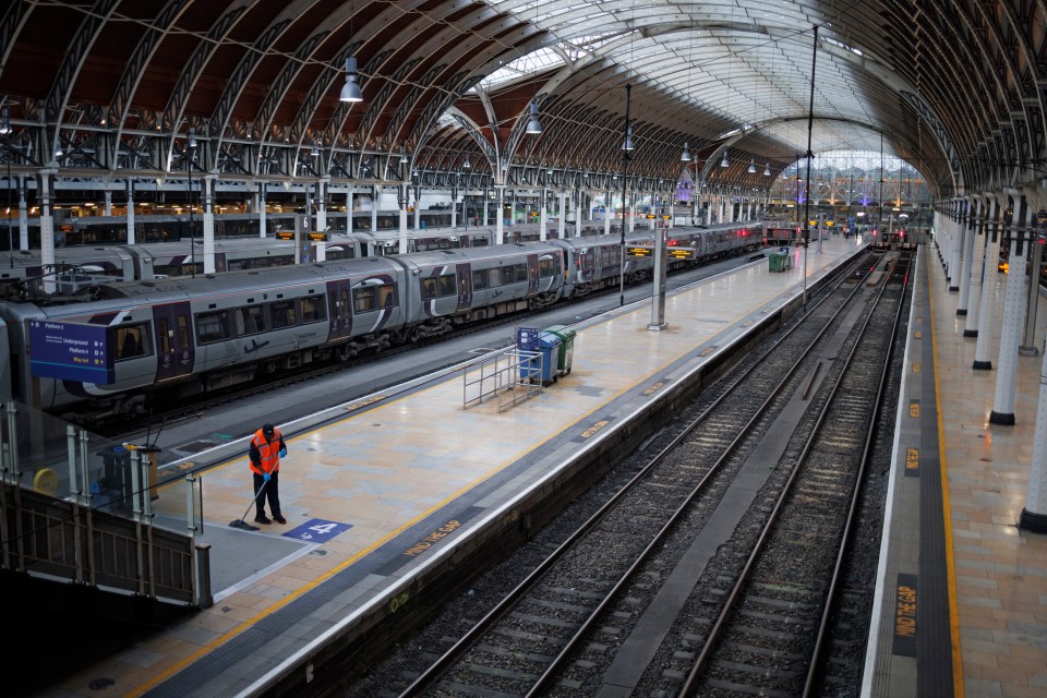 London's Paddington Station was deserted this morning on another day of strike madness