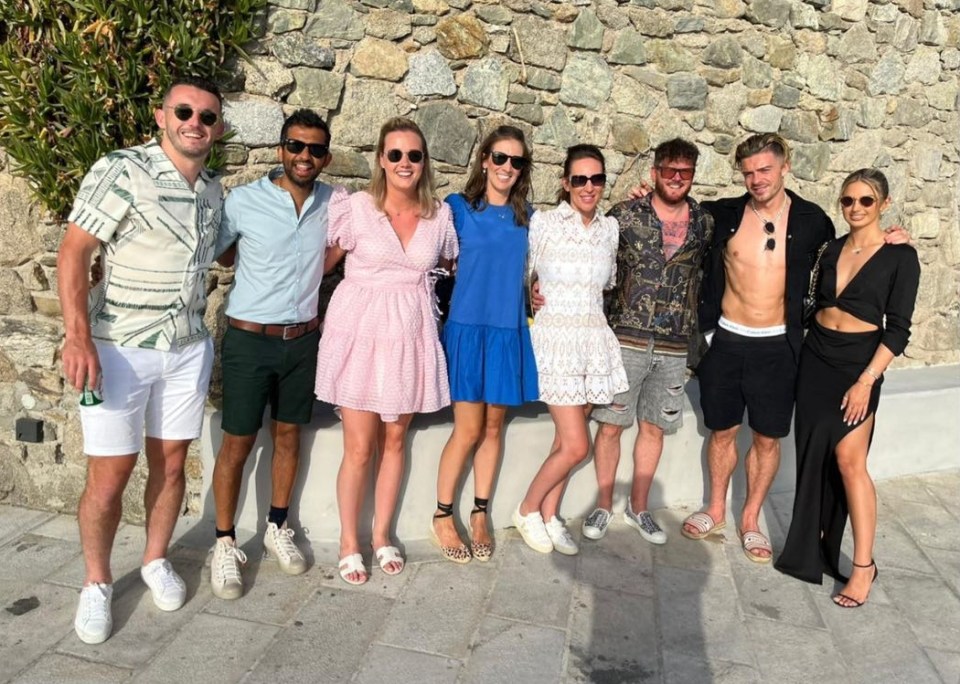 Grealish headed off to Mykonos after his boozy holiday in Las Vegas