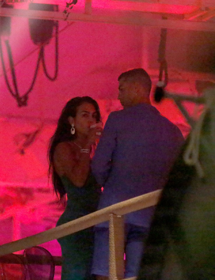 Cristiano Ronaldo and Georgina Rodriguez could not keep their hands off each other on a night out