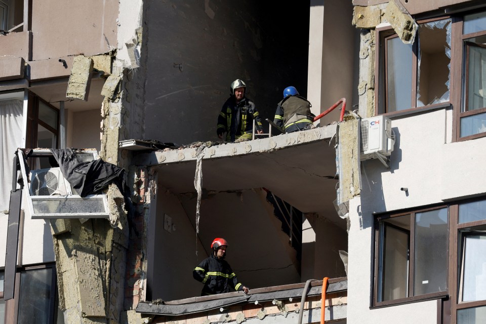 At least two buildings were struck in Kyiv, according to the city’s mayor Vitali Klitschko