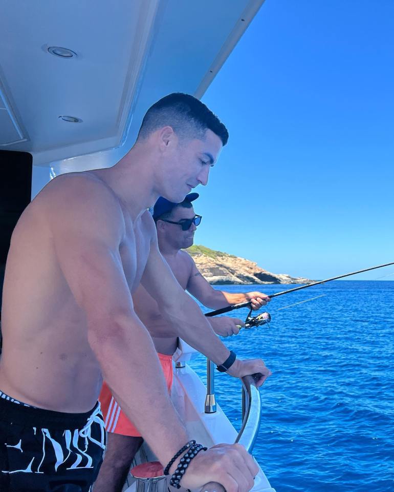 Ronaldo enjoyed a summer on the high seas with his family