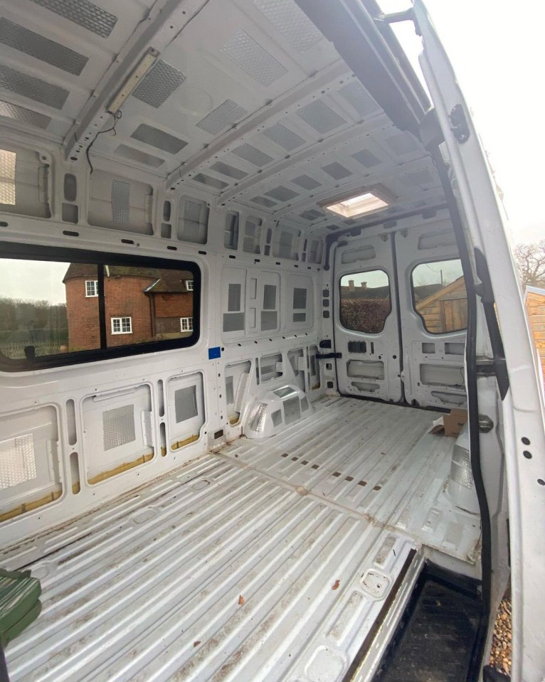 Amy stripped the van to nothing to create her dream space