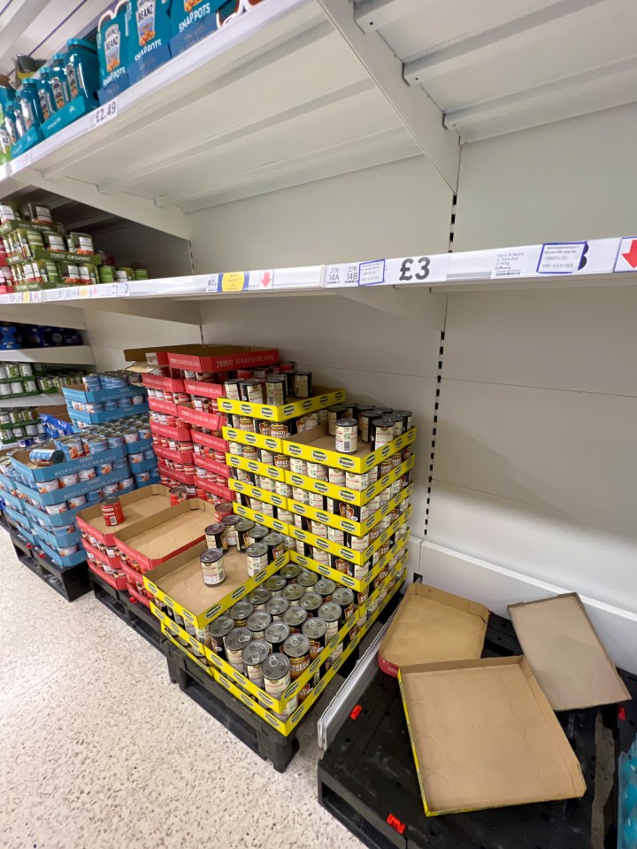 Tesco's Bar Hill branch was in short supply of baked beans today