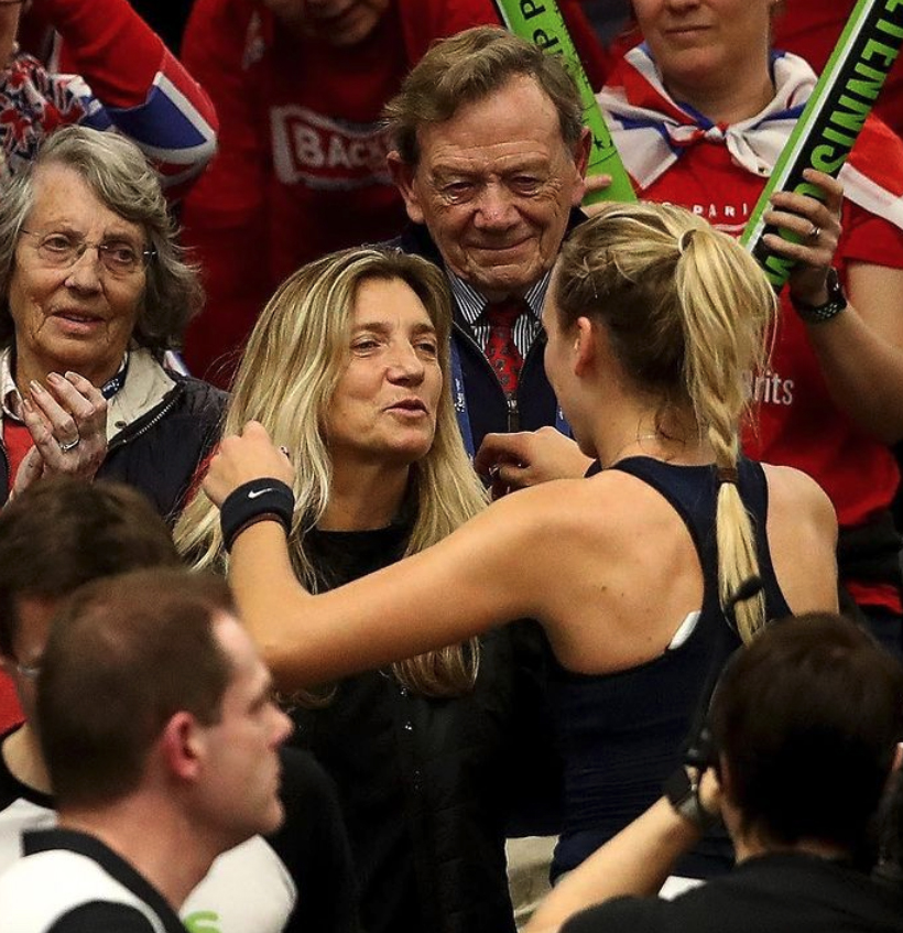 Jill and Brian with daughter Sue celebrate with Katie in 2019