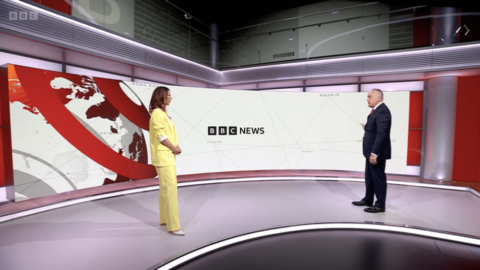 Huw Edwards has given Alex Jones a tour of BBC News at Six and Ten’s new home