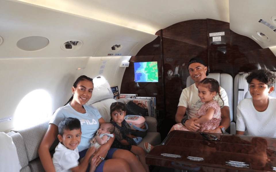 Cristiano Ronaldo and Georgina Rodriguez jetted away on holiday alongside their children