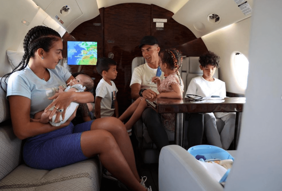 The family headed away for a break after Ronaldo's season finally came to an end