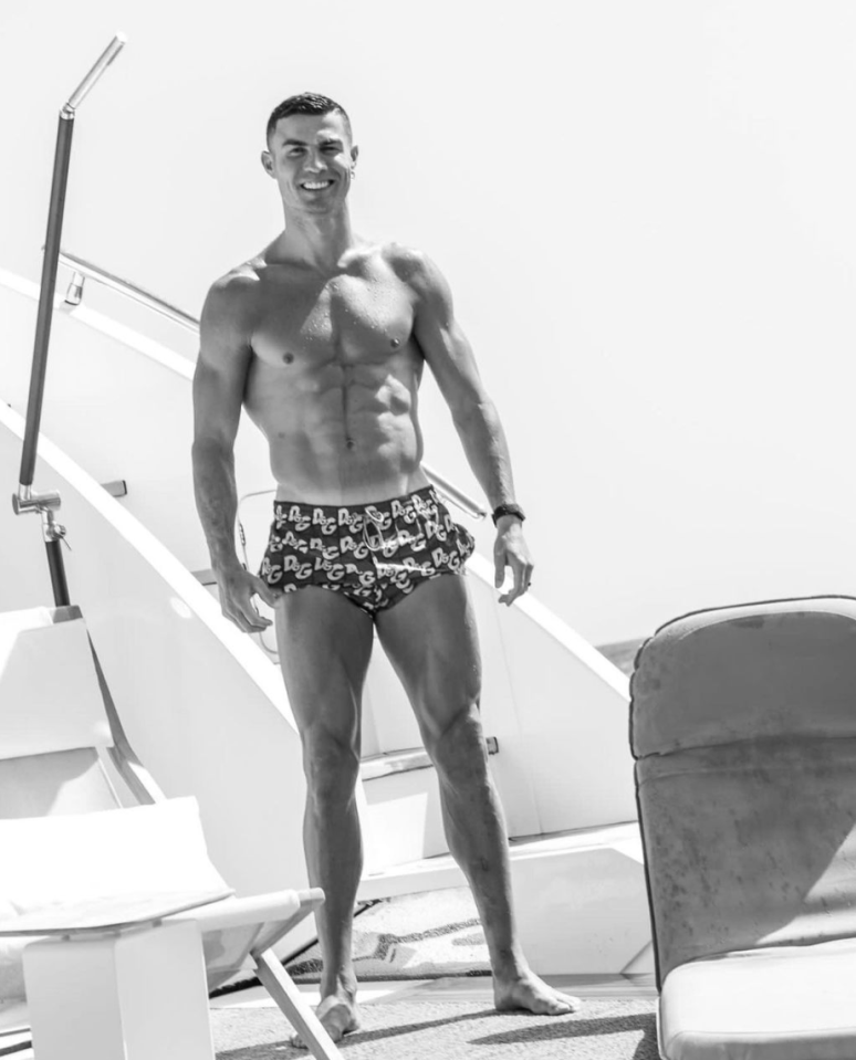 Cristiano Ronaldo enjoys time on board his £5.5m yacht