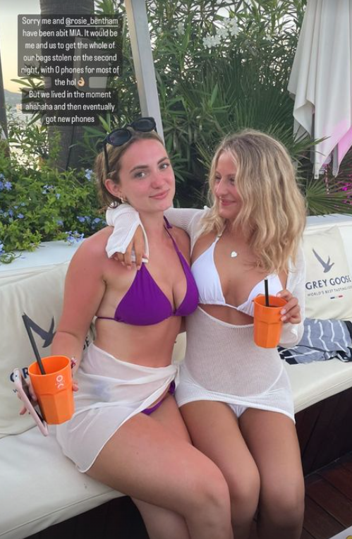 Rosie Bentham and Daisy Campbell were robbed in Ibiza