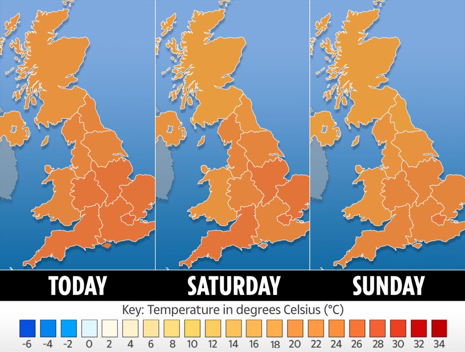 Brits are due to bask in a mini heatwave