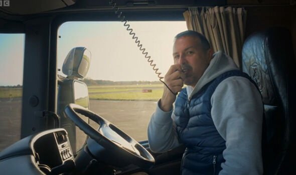 Paddy trained as a HGV driver during the episode