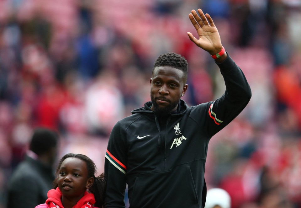 Divock Origi waves goodbye to Anfield after eight years