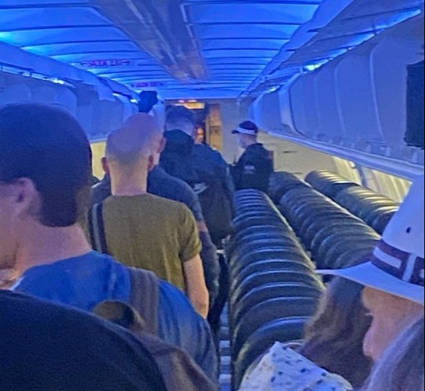 Travellers were stuck on the plane for hours