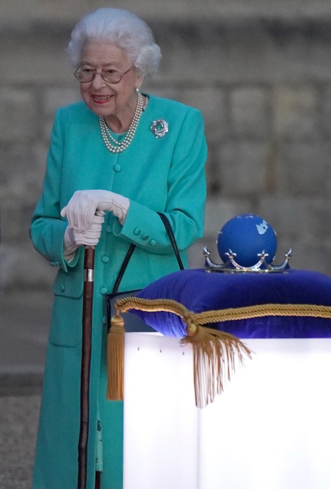 She smiled brightly for Brits during the event, a royal tradition