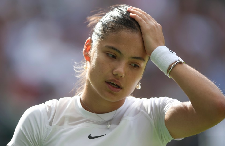 Emma Raducanu was dumped out of Wimbledon by Caroline Garcia