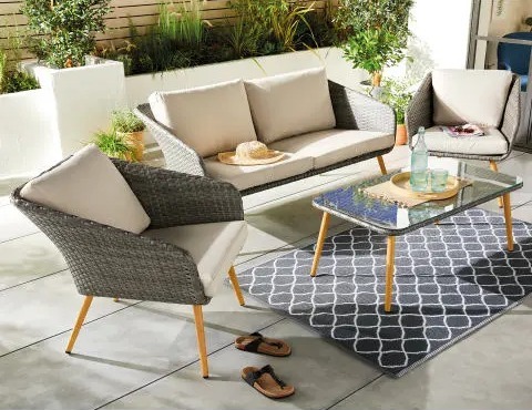 Make sure to enter code SUMMERFREE for free delivery of the Modern Garden Furniture Coffee Set