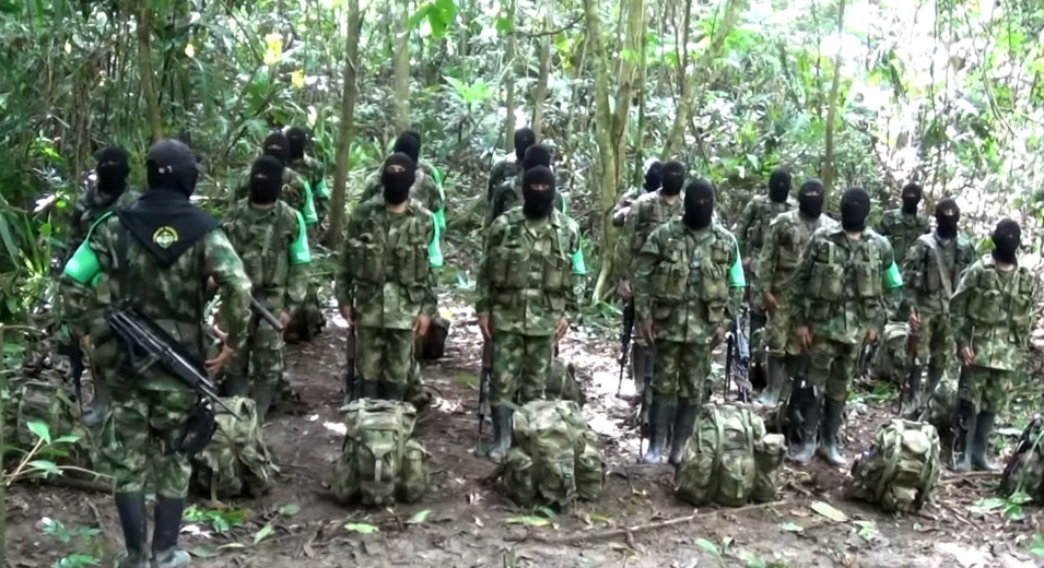 Soldiers from the Clan del Golfo - one of Colombia's largest drug cartels