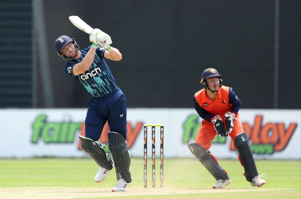 Jos Buttler was the star of the show for England as they broke their own world record