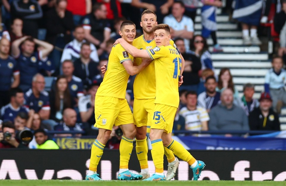 Ukraine moved a step closer to the World Cup with a 3-1 win against Scotland