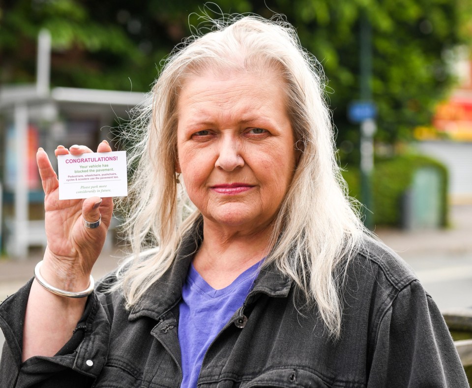 The landlady has grown frustrated at council inaction over drivers who block pavements