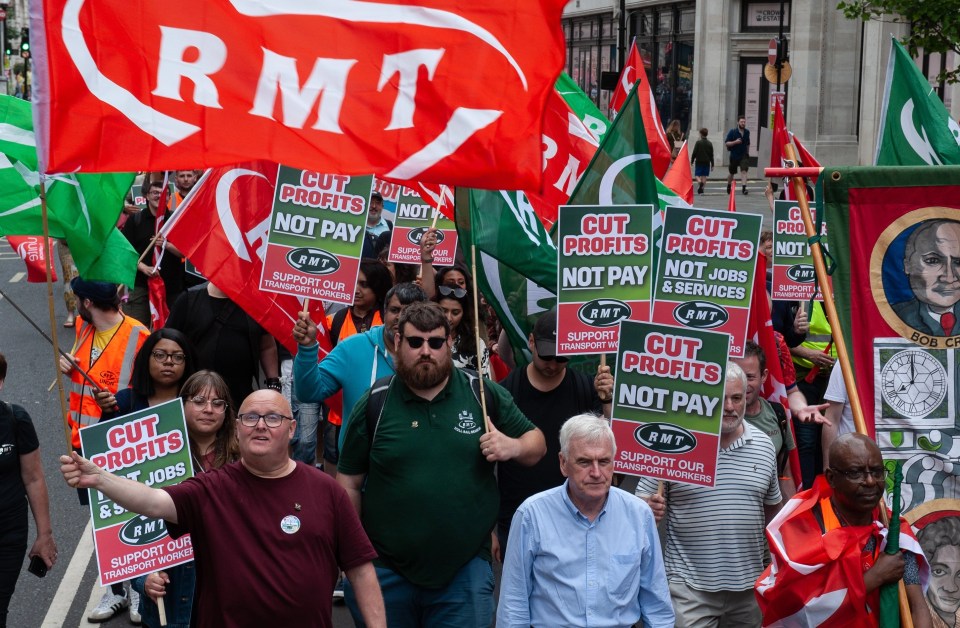 RMT stands for The National Union of Rail, Maritime and Transport Workers.