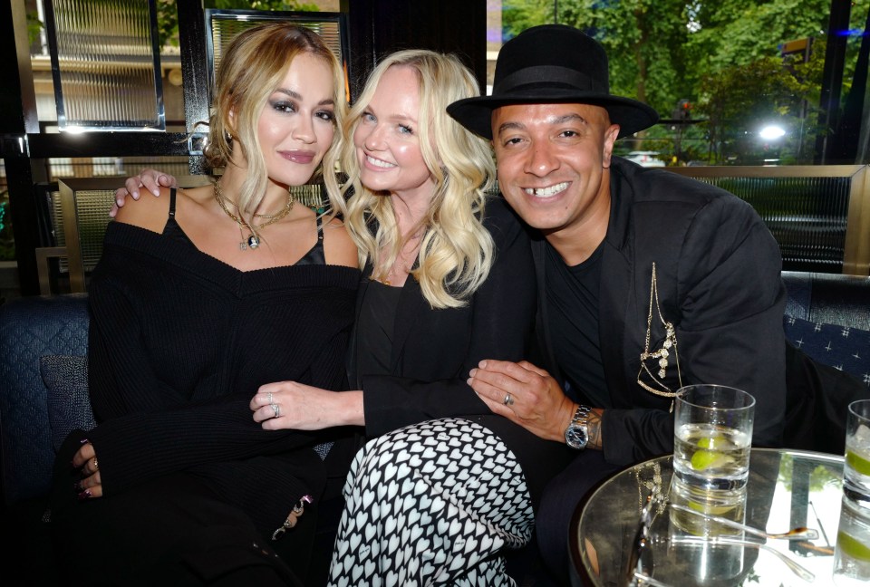 The Anywhere singer wrote: 'Tonight we formed a new band… the spices coz we Spicy', here alongside Emma Bunton and Jade Jones