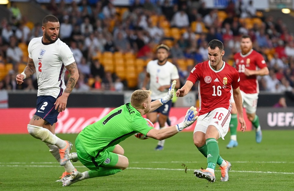 Daniel Gazdag rounds off England's night of pain with Hungary's fourth goal