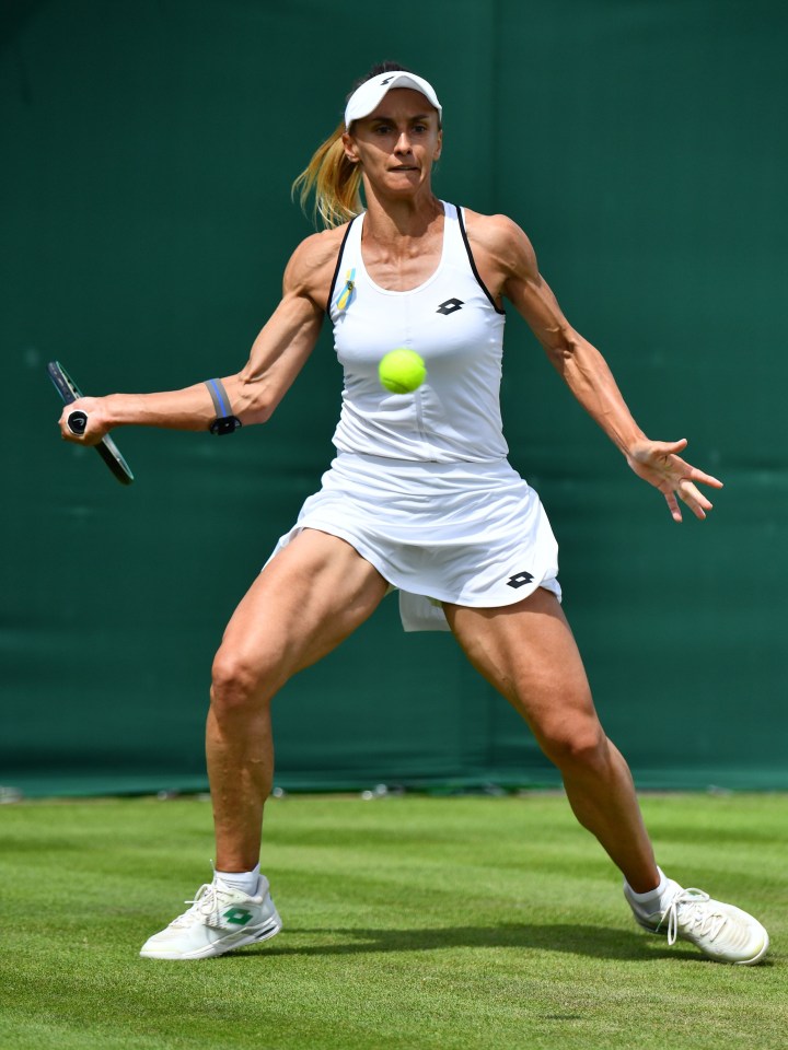 Lesia was allowed to break Wimbledon’s strict dress code to show support for her war-torn country