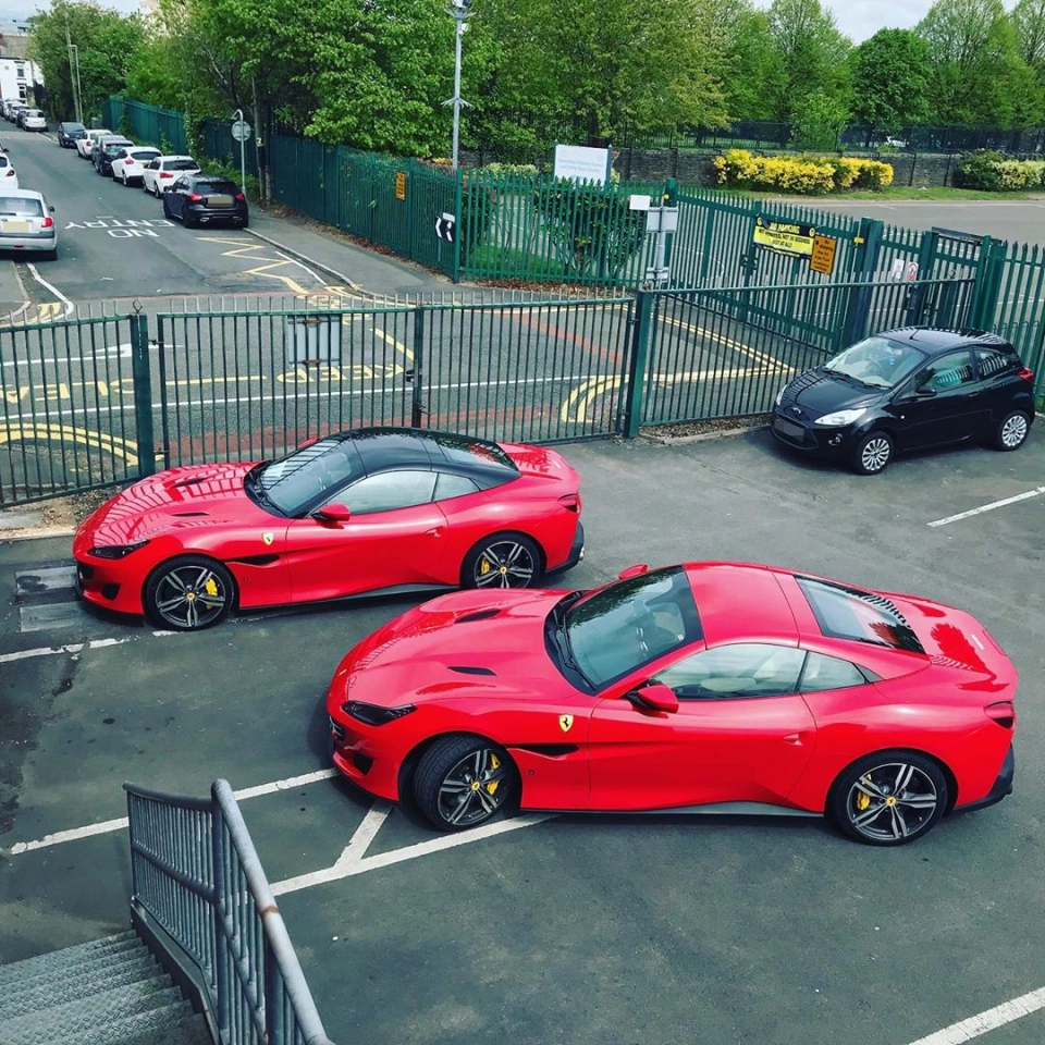 Fury is also a fan of sports cars and owns a matching Ferrari with boxer Billy Joe Saunders