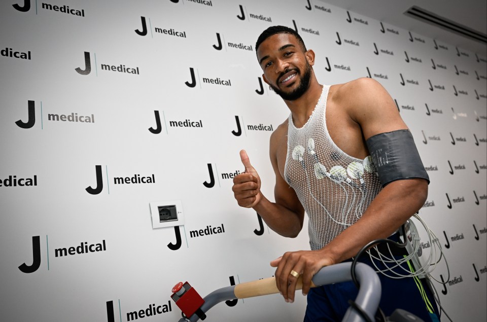 The Brazilian smiles as he undergoes his medical