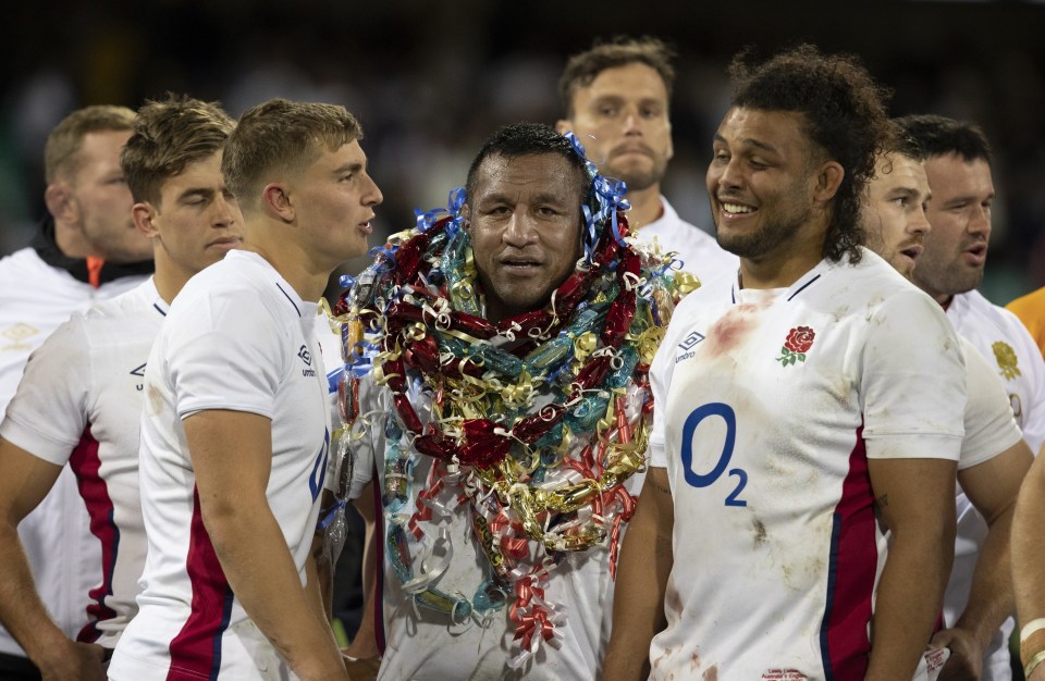 Mako Vunipola had a unique way of joining in the festivities