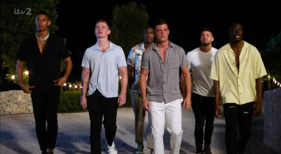 Jack, seen second from left, entered the Casa Amor spin-off villa on Friday