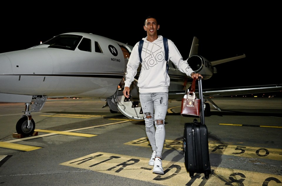 Angel Di Maria touched down in Turin last night to complete his Juventus move