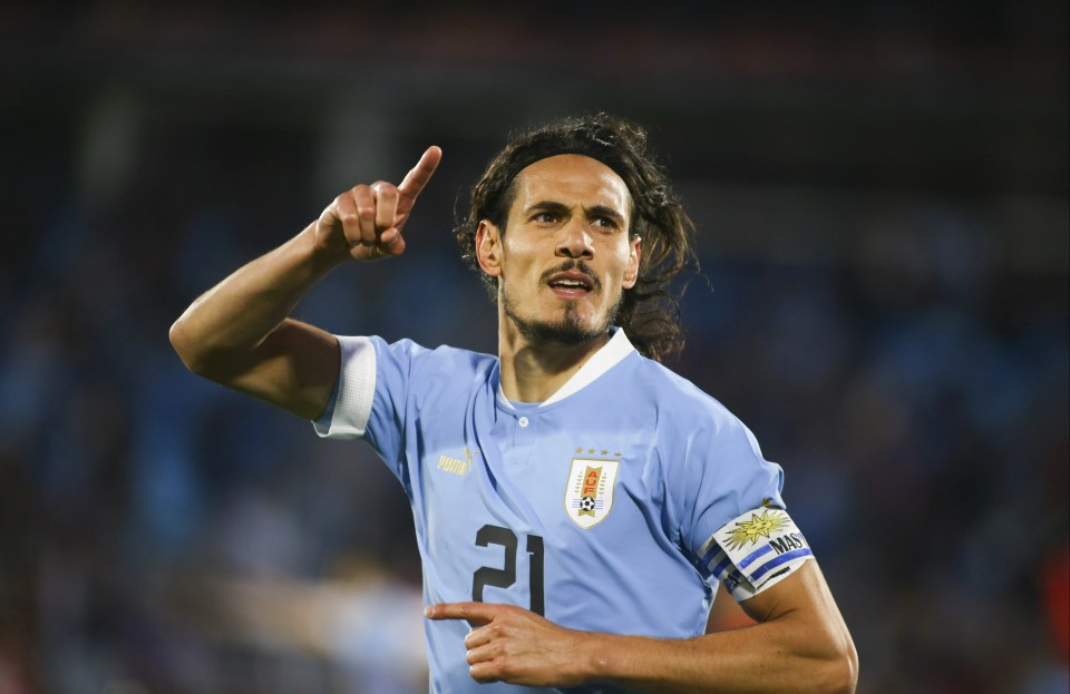 Cavani has 133 caps for national side Uruguay