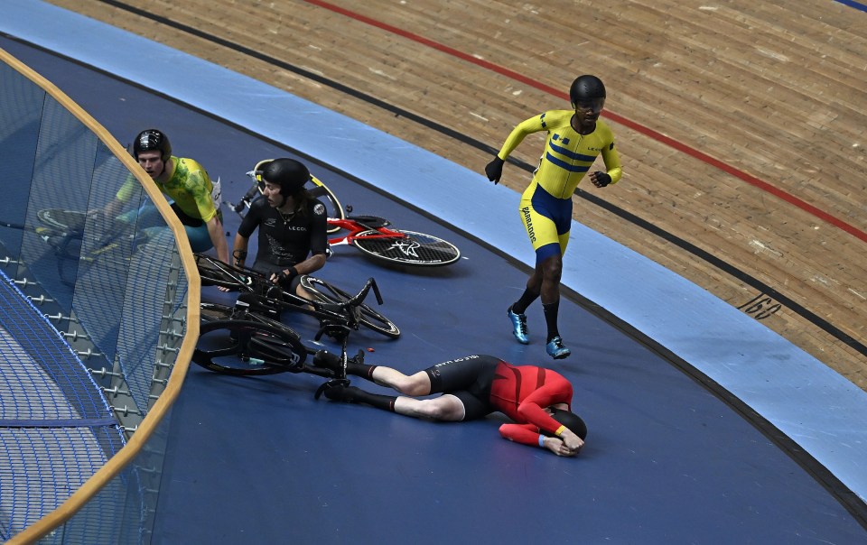 Matt Bostock fell heavily to the floor following the horror crash