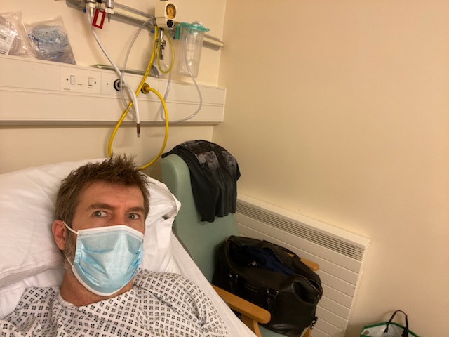 Rhod shared a picture from his hospital bed