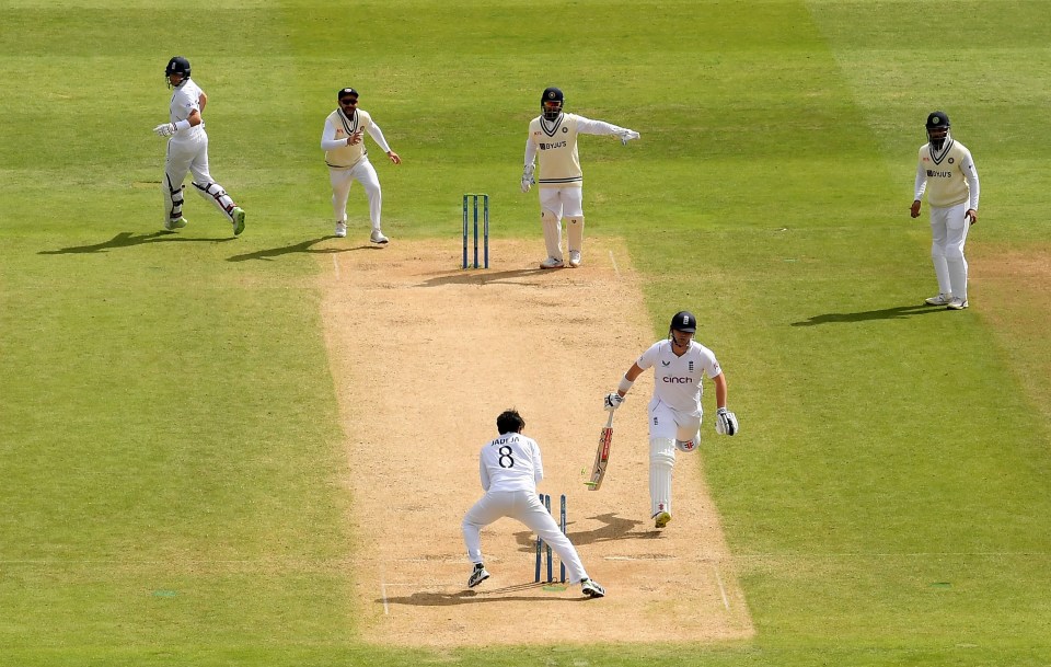 Things looked out of reach for England when Lees was run out on 56